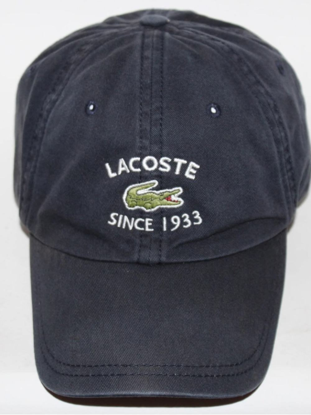 Vintage Lacoste Since 1933 Black Strapback Hat